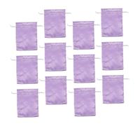 DECORNIJIA 12pcs Satin Wig Extension Bags with Drawstring Closure Compact Travel Storage Pouches for Hair Extensions and Wigs Soft Silky From Damage Lightweight Organizer for