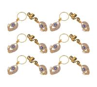 DECORNIJIA 12pcs Spiral Dreadlock Hair Rings Evil Eye Charms Hair Braid Accessories for Braiding for Women for Braids