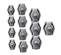 DECORNIJIA 12pcs Stainless Steel Wire Rope Clip Single Bolt Cable Clamps Cable Grip Connectors for Stainless Steel Ships and Industrial Use