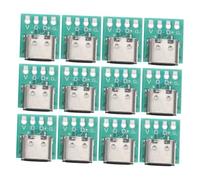 DECORNIJIA 12pcs USB C Female Connector Board DIY Serial Type C Adapter with Pcb Conversion for Fast Stable Data Transfer Interface for Cable Transmission