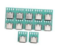 DECORNIJIA 12pcs USB C Female Connector Board Serial Pcb Converter Adapter for Fast Stable Data Transmission DIY USB C Connector Board Accessory for Home Office Use