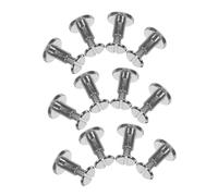 DECORNIJIA 12pcs Zinc Alloy Chicago Binding Screws Kit with Nail Rivet Design for DIY Leather Craft Scrapbook Photo Albums Wallet Rivets Easy Installation Professional Finish