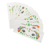 DECORNIJIA 12sheets St Patricks Day Irish Festival Shamrock Temporary Face Body Stickers for Party Fun Holiday Decorations