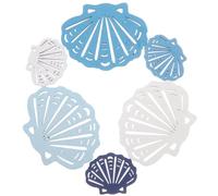 DECORNIJIA 136Pcs Ocean Theme Wooden Sea Star and Shell Cutouts DIY Hanging Decor Nautical Party Decoration Natural Look Wood Craft Ornaments for Home and Aquarium