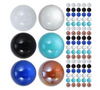 DECORNIJIA 150pcs Mixed Color Glass Marbles for Aquarium Marble Decorations Party Vase Fillers Board Games Glossy Round Beads Bulk and Table Scatter