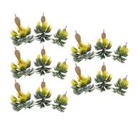 DECORNIJIA 15pcs Miniature Artificial Palm Trees Set - 10cm, 8cm, 6cm Plastic Tropical Model Trees for Sand Table, Train Scenery, Indoor Landscape Decor and Model Building