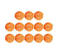 DECORNIJIA 15pcs Orange Wicker Rattan Balls DIY Hanging Vine Ornaments for Kindergarten Hotel Bar Home Decoration Craft Tree Ball Decorations