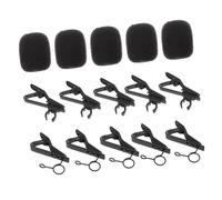 DECORNIJIA 18pcs Mini Microphone Set Metal Clips Tie Clip for Microphone Sponge Cover for Studio Accessories and Live Performances