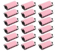 DECORNIJIA 18pcs Pink Sponge Hair Curlers for Women, 4cm Diameter Flexible Heatless Sleep Rollers, Soft Curling Sponge for Fine and Thin Hair Styling
