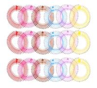 DECORNIJIA 18pcs Stretch Combs for Hair Full Circular Elastic Hair Clips Flexible Plastic for Women in Brown Rose Red Blue Purple Red Yellow