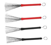 DECORNIJIA 2 Pairs Retractable Jazz Drum Wire Brushes with Handles Acoustic Drum Brushes for Snare Percussion Lightweight Steel Wire Sticks for Music Lovers and Jazz Drummers