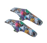 DECORNIJIA 2 Pcs Colorful Bike Mud Guard DIY Bicycle Rear Mudguard Lightweight PP Material Easy to Install Dirt Guard for Mountain and Road Bikes Accessories