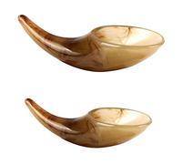 DECORNIJIA 2 Pcs Professional Horn Shaped Gua Sha Massage Bars S for Foot Reflexology Body Relief Manual Acupressure Massagers for Home Spa Salon Use Easy to Store and Portable
