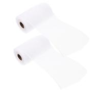 DECORNIJIA 2 Rolls Decorative Mesh Ribbon Yards White Rainbow Gift Wrapping Mesh for DIY Crafts Wreaths Holiday Decorations Christmas Tree Ornaments and Easy to Cut