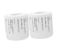 DECORNIJIA 2 Rolls Mathematical Formula Toilet Paper Novelty Bathroom Tissue with Creative Pattern for Party Fun and Travel Absorbent and Easy to Use Lunch Napkin Paper