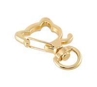 DECORNIJIA 20 Pcs Metal Cat Head Keychain Clips with Rings Creative Hanging Buckle Key Rings for DIY Crafts Functional Key Holder Accessories