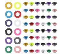 DECORNIJIA 200 Sets Multi-Color Metal Eyelets Kit for Fabric Canvas Shoes Bags DIY Clothing Sewing Fastening Protective Coated Grommets Repair Supplies