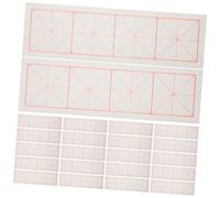 DECORNIJIA 200 Sheets Calligraphy Practice Paper Rice Xuan Paper with Red Grid Lines 9cm for Beginners Chinese Calligraphy Art Supplies Writing and Tracing