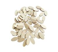 DECORNIJIA 200pcs Oval Wooden Pieces DIY Craft Cutouts Lightweight Wooden Ornaments for Hand Painting Photo Props Wedding Christmas Party Decorations