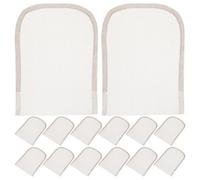 DECORNIJIA 20pcs 4x4 Inch U-shape Lace Frontal Net for Professional Wig Making Breathable Lace Base for DIY Dolls Cosplay Wigs Handmade Mesh Foundation