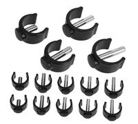 DECORNIJIA 20pcs Adjustable C Shaped Clamp Buckles for Walking Sticks Durable Abs Plastic and Steel Cane Clamps with Extendable for Aid Fixing and Enhanced Comfort