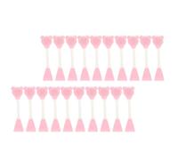 DECORNIJIA 20pcs Bear Shape Double-head Silicone Mask Brush Dual-ended Facial Applicator for Gentle Deep Cleansing and Even Mask Application Soft Skincare Tool for Sensitive Skin