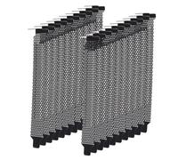 DECORNIJIA 20PCS Black Metal Mesh Case Blanking Plates for ATX Matx Computer Chassis Dustproof Ventilation Covers with Easy Installation Heat Dissipation and Dust Reduction Accessories for