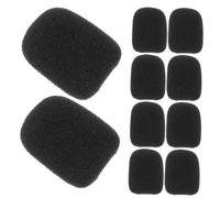 DECORNIJIA 20pcs Black Sponge Microphone Windscreen Covers, Standard Handheld Mic Windshield Sponge Caps 30x22x8mm for Live Sound and Stage Mic Accessories