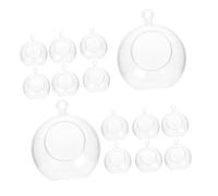 DECORNIJIA 20pcs Clear Fillable Baubles Transparent Hanging Decorative Balls Hollow Design Easy to Hang for Christmas Weddings Birthdays and Party Decorations