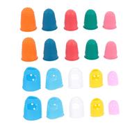 DECORNIJIA 20pcs Guitar Finger Protectors Fingertip Guards for Beginners Flexible Silicone Finger Covers to Prevent and Sweat for Left and Right Hand Practice