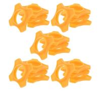 DECORNIJIA 20PCS Microphone Rubber Protector Rings Anti-rolling Four Corner Shock Absorber Grip for Wireless Handheld Mics Ktv Karaoke Non-slip Mic Stabilizer in Orange