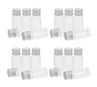 DECORNIJIA 20pcs Mini Aluminum Screw Lids Dispensing Bottles Small Paint Mixing Bottles for Travel Makeup Sample Containers Scientific Experiment Tubes Leakproof