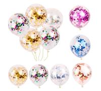 DECORNIJIA 20pcs Sequins Confetti Latex Balloons Party Supplies Bright Decorations for Birthdays Festivals Gatherings Premium Safe Material Mixed Pattern Ornaments