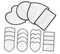 DECORNIJIA 20pcs Sublimation Patches Blank Iron Heat Transfer Applique for DIY Clothing Hats Shoes Bags White Embroidery Patches with Heat Melt Adhesive for Custom Design and Repair