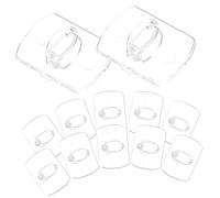 DECORNIJIA 20pcs Transparent Mini Adhesive Light Clips for String Lights Hanging Hooks Removable Wall Clips for Indoor Outdoor Decorations Necklace Organizer