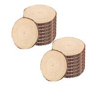 DECORNIJIA 20Pcs Unfinished Natural Round Wooden Discs DIY Craft Wood Slices for Centerpieces and Holiday Decorations Thick Blank Wood Chips for Painting and Writing