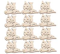 DECORNIJIA 20pcs Unfinished Wooden Peace Dove Craft Pieces Lightweight DIY Embellishments for Wedding Decor Christmas Tree Hanging Handmade Art Projects