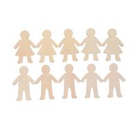 DECORNIJIA 20PCS Wooden People Cutouts for Painting Unfinished Boy Girl Craft Shapes for DIY Art Projects Enhancing Fine Motor Skills and Creativity Birthday Party Favors and