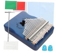 DECORNIJIA 21 Tones Thumb Piano Portable Wooden Kalimba 21 Keys Full Veneer Solid Wood with No Bad Voice Quality Simple Musical Instrument Gift for Boys and Girls Blue