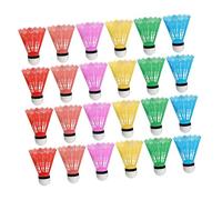 DECORNIJIA 24Pcs Colorful Badminton Shuttlecocks Lightweight Plastic Foam Head Balls for Indoor Outdoor Games Safety Training Random Color