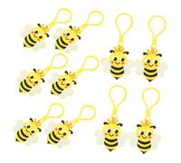 DECORNIJIA 24pcs Cute Bee Keychains Bag Pendants Lightweight Decorative Key Rings for Party Favors School Bags Purse Accessories