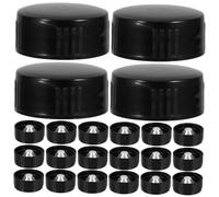 DECORNIJIA 24pcs Essential Oil Bottle Caps Tooth Plug Caps Replacement Lids for Perfume Diffuser Bottles Sealing Sleek Design