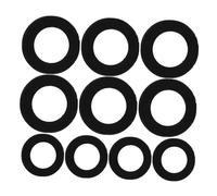 DECORNIJIA 24pcs Rubber Flat Gasket Washer Kit High Temperature Resistant Plumbing Sealing Washers for Shower Hose and Water Hose Leak Prevention Easy Installation