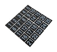 DECORNIJIA 25Pcs Reusable Plastic Signs for Wedding Table Seating Reserved Chair Signs Black Table Cards for Festival Reception Party Decor