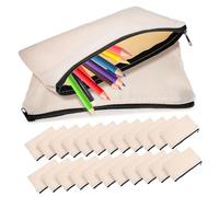 DECORNIJIA 25pcs Small Canvas Zipper Pouches Portable Travel Cosmetic Bags with Smooth Zipper for Pencil Jewelry Toiletries Storage and DIY