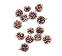 DECORNIJIA 25pcs White Tipped Pine Cones Decor Painted Pine Cones for Christmas Tree Wreaths Crafts Winter Home and Table Ornaments Holiday Decoration