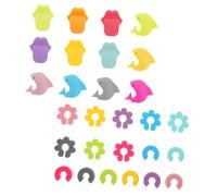 DECORNIJIA 28pcs Silicone Wine Glass Charms with Unique Shapes Drink Markers for Parties and Gatherings Eye-catching Wine Cup Identifiers Safe Food-grade Material Multi-color Labels for Easy
