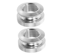 DECORNIJIA 2pcs Acoustic Guitar Endpin Caps Thread Silver Pickup Tail Pin Button Replacement for Strap Lock Smooth Rounded Design Easy Installation