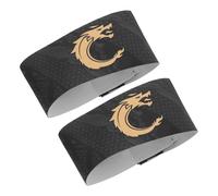 DECORNIJIA 2pcs Adjustable Football Captain Armbands Elastic Soccer C Letter Bands for Men Women Youth Training Matches Anti-drop Team Identification