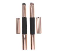 DECORNIJIA 2PCS Adjustable Retractable Double-sided Silicone Makeup Brush for Sensitive Skin Mini Portable Lip and Concealer Applicator with Soft Nonabrasive Tips Travel-friendly Beauty Tool